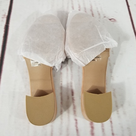 Light Pink Pearl Faux Suede Mules - Picture 8 of 8